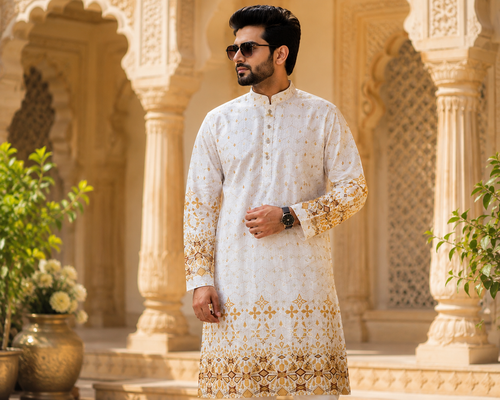 Rajaora Royal Gold Heritage Kurta