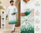 Rajaora Emerald Bloom Premium Kurta