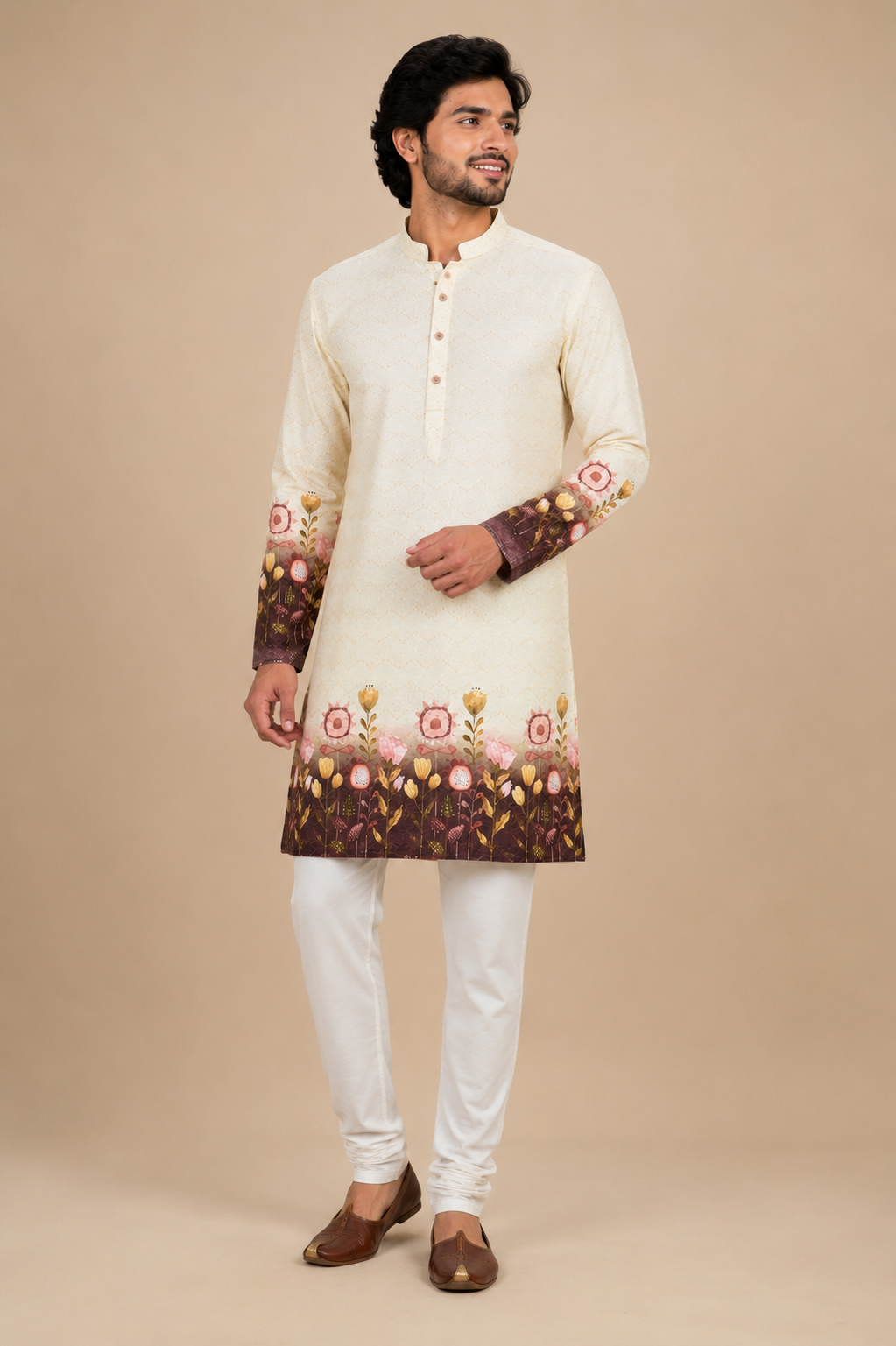 Rajaora Emerald Bloom Premium Kurta