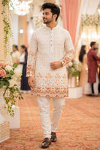 Rajaora Royal Heritage Ivory Kurta